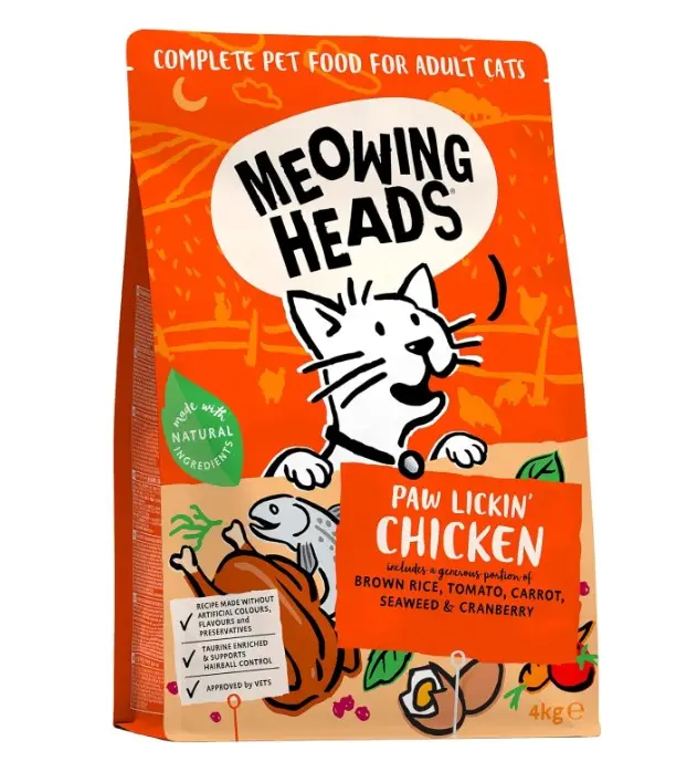 Корм сухой для взрослых кошек Meowing Heads Paw Lickin' CHICKEN с курицей 4 кг (24710092)