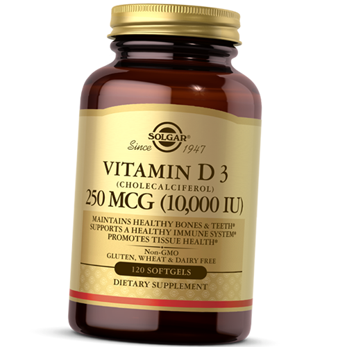 Витамины Solgar Vitamin D3 10000 МЕ 120 гел. капс. (36313079)