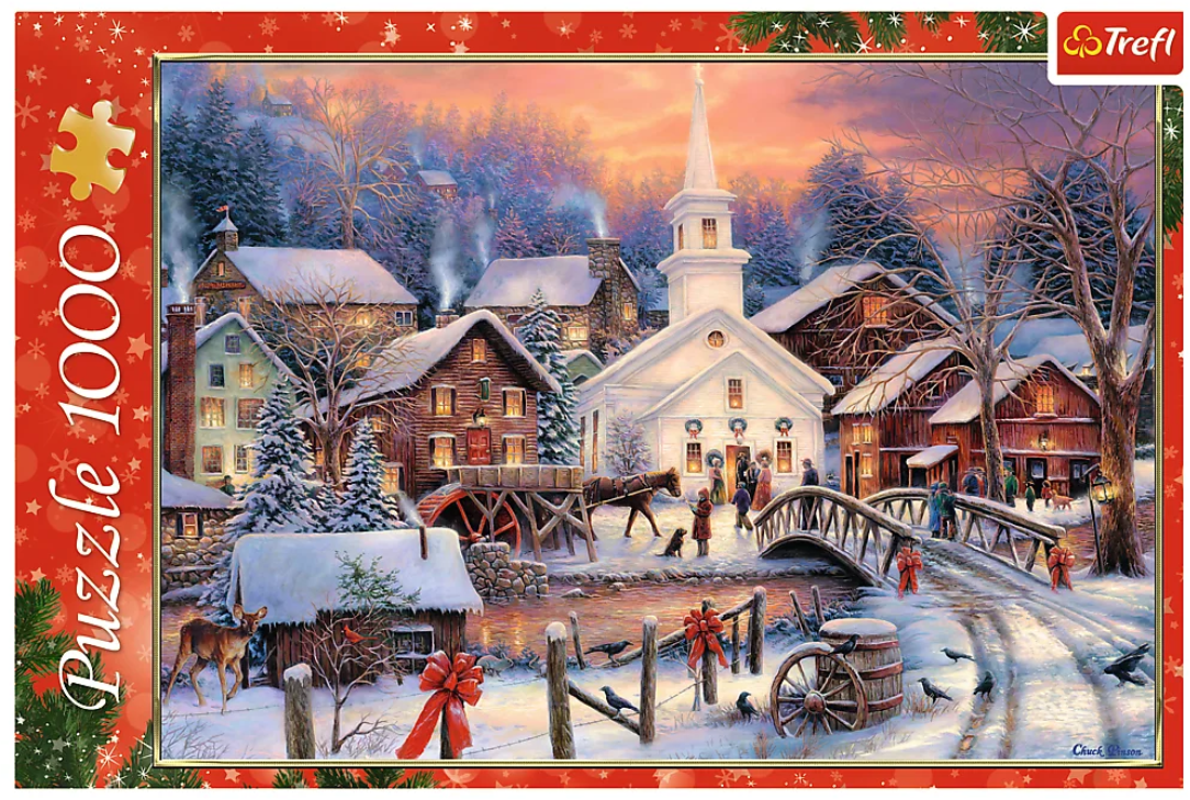 Пазл Trefl Біле Різдво 1000 ел. - фото 2 Пазл Trefl Біле Різдво 1000 ел. - фото 2