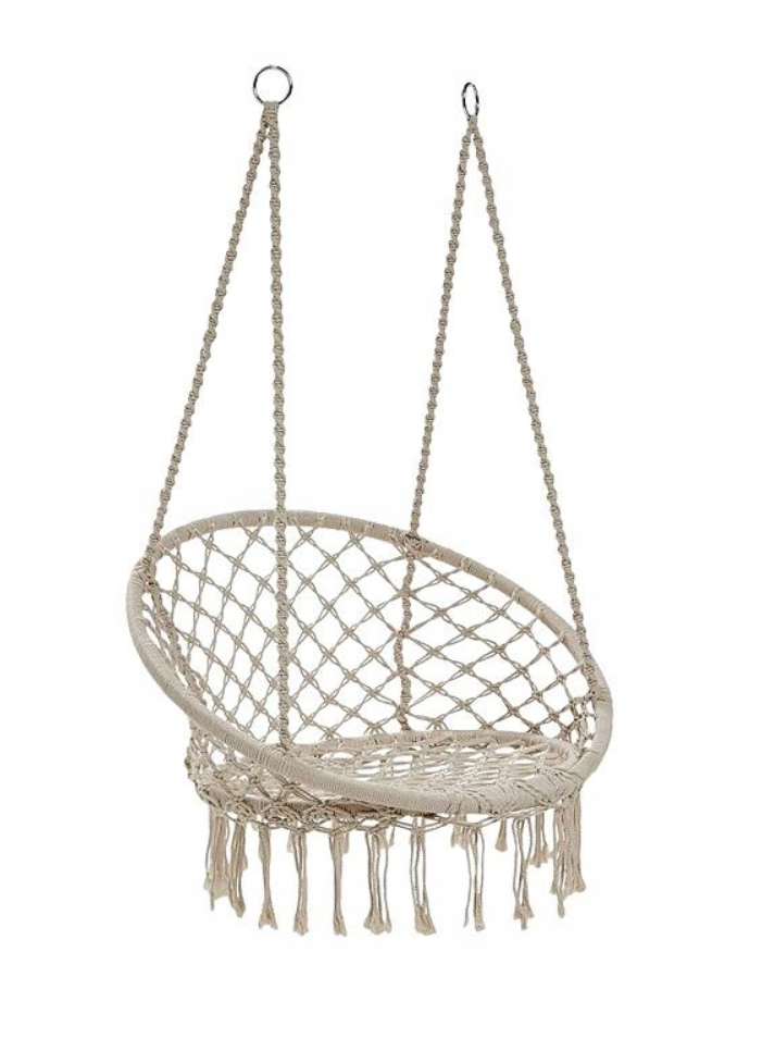 Подвесное кресло качели Garden Line IDAHO 80x60x120 см Бежевый (HAM2696)