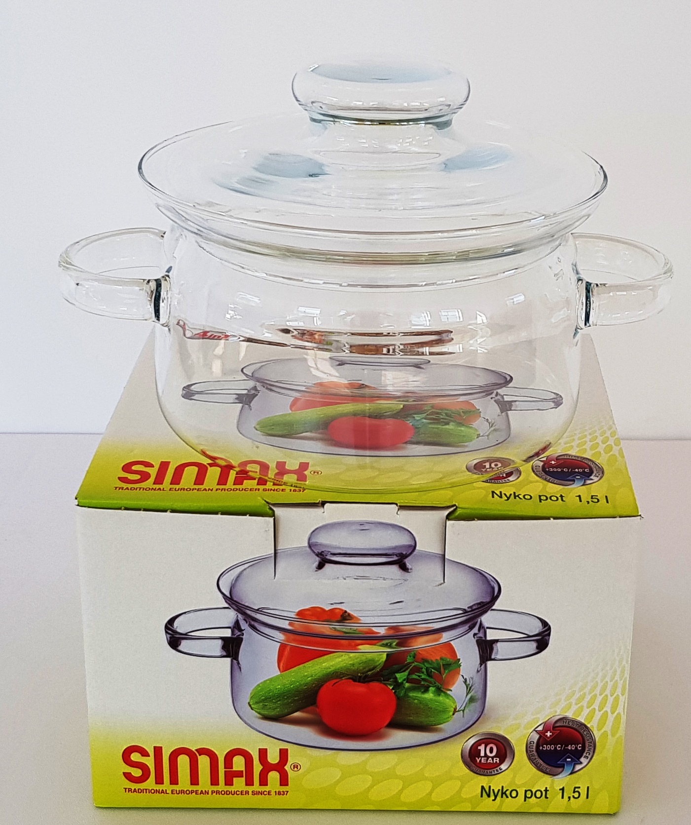 Кастрюля стеклянная Simax с крышкой 1,5 л (6063) - фото 4 Кастрюля стеклянная Simax с крышкой 1,5 л (6063) - фото 4