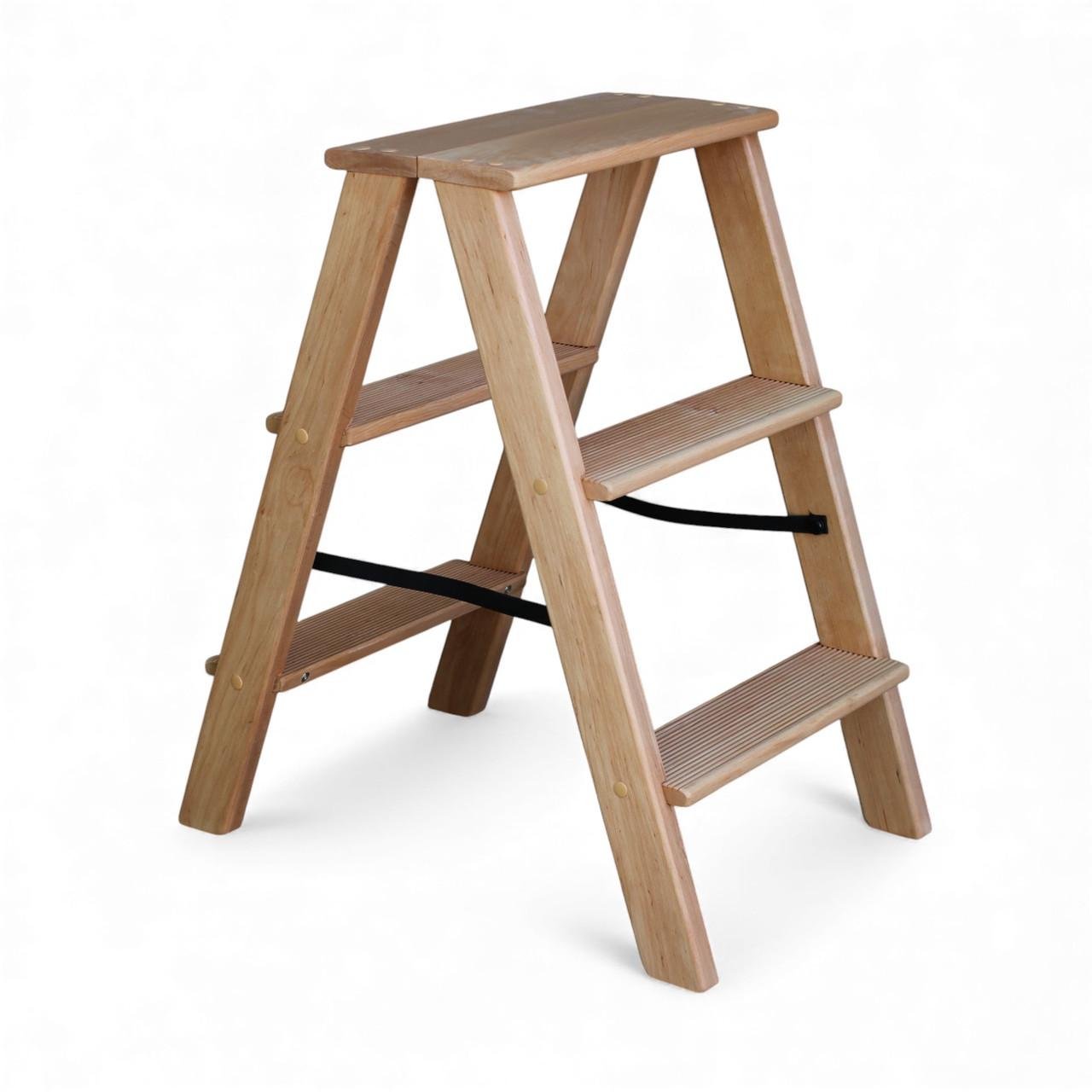Табурет-лестница деревянный Студія Дерева Вільха Вестерн бытовой двухсторонний 3 ступеньки Бежевый (31002883) - фото 2 Табурет-лестница деревянный Студія Дерева Вільха Вестерн бытовой двухсторонний 3 ступеньки Бежевый (31002883) - фото 2