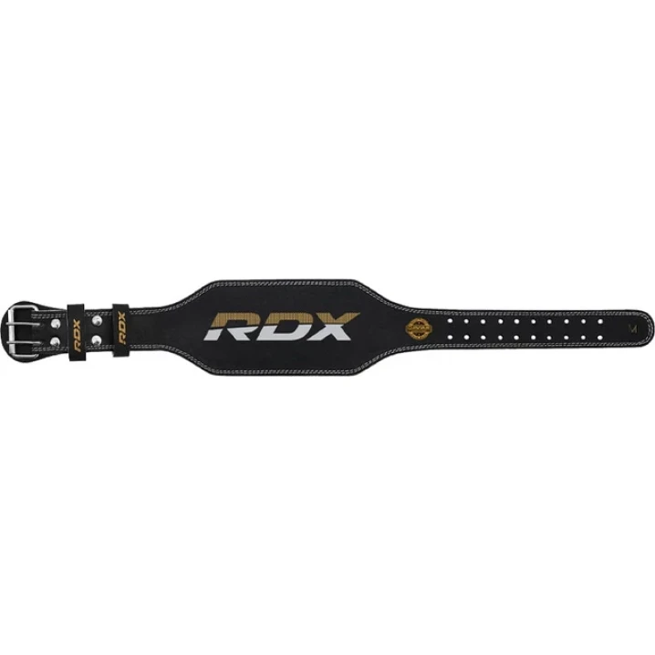 Пояс для важкої атлетики RDX 4 Inch Leather Weightlifting Gym Belt S Чорний (3068185067)