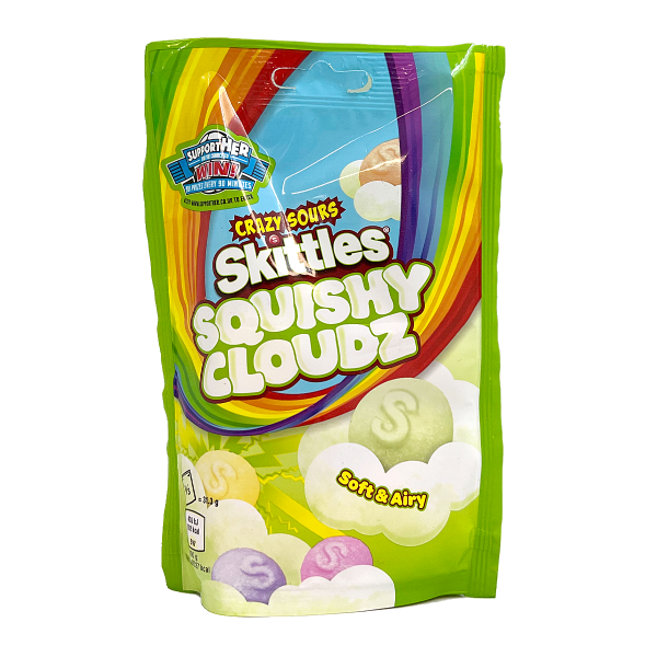 Конфеты желейные Skittles Squishy Cloudz Crazy Sour Sweets Treat Bag 94 г (1683390641)