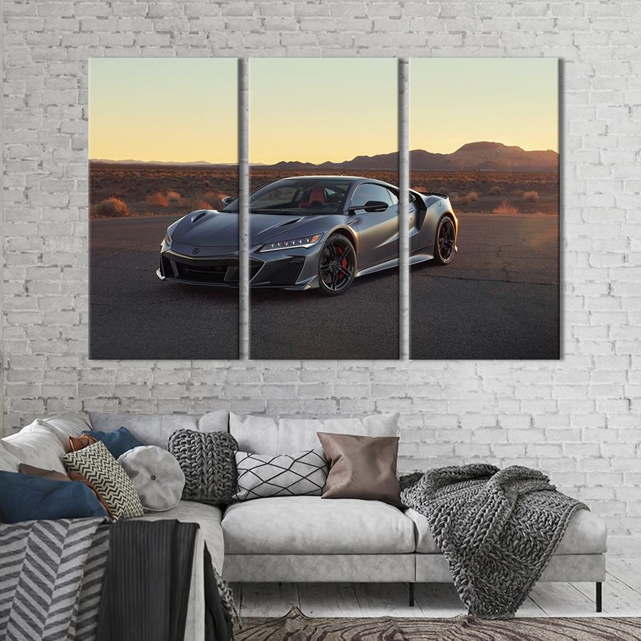 Картина на холсте триптих Стильный суперкар Acura NSX Type S 156x100 см (1278-31)