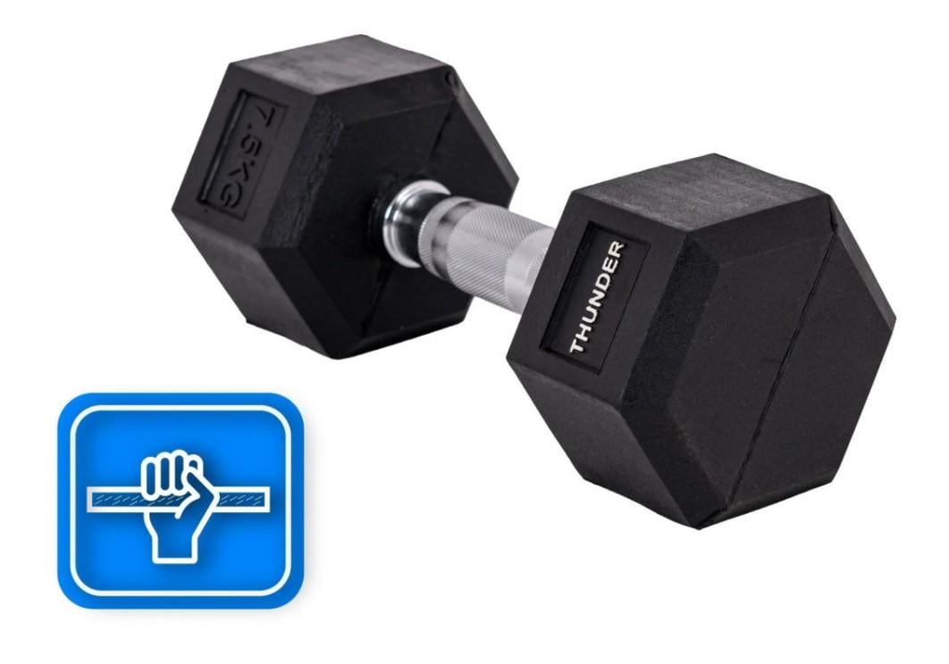 Гантель шестигранный Thunder 7,5 кг (HEXAGONAL-DUMBBELLS-7,5KG) - фото 3 Гантель шестигранный Thunder 7,5 кг (HEXAGONAL-DUMBBELLS-7,5KG) - фото 3