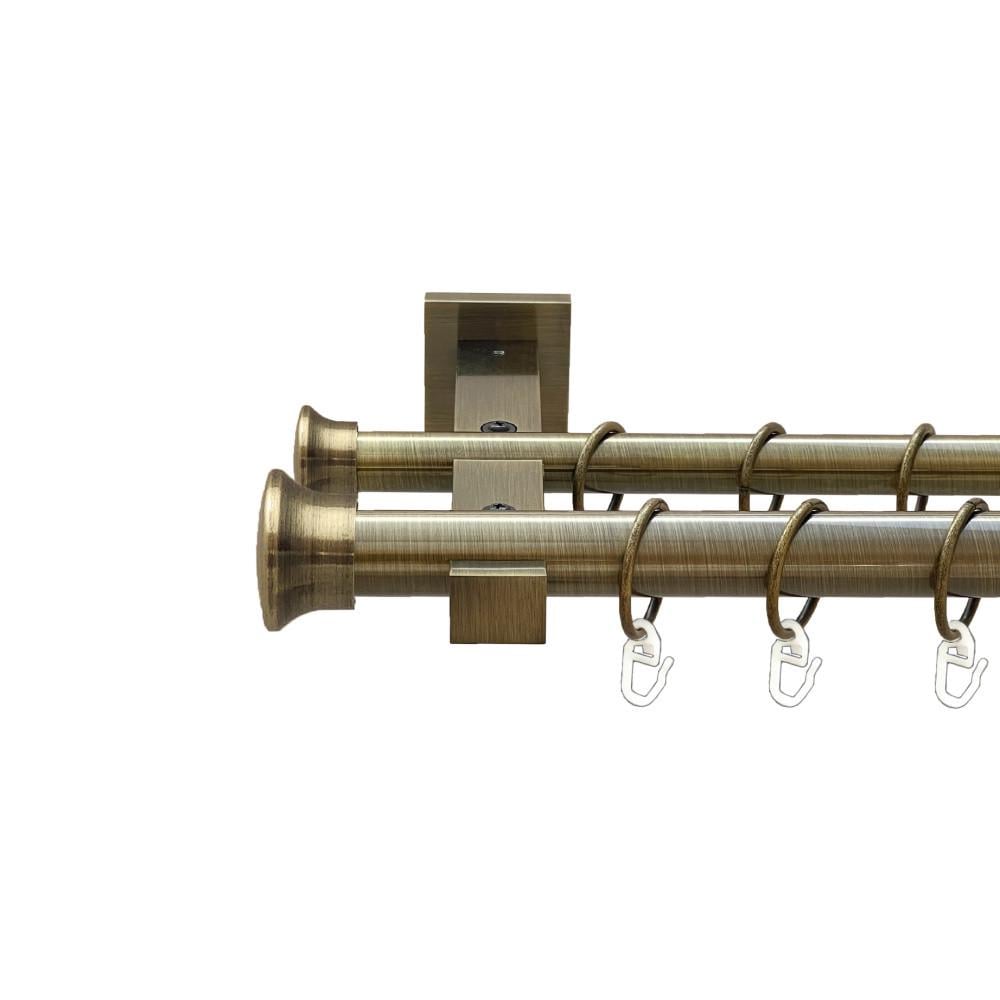 Карниз металевий Orvit Дуо двохрядний 25/19 мм техно антик 240 см (2364454339)