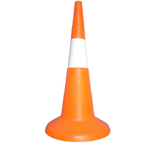 Конус дорожный 60 см с полосой из белой пленки (1808)