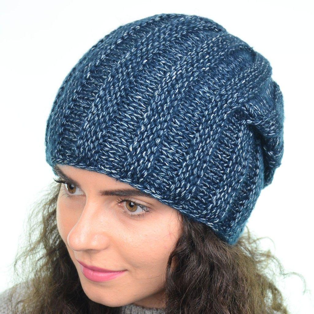 Шапка Sofi SF19246 жіноча зимова з флісовою підкладкою M/р. 55-56 Синій