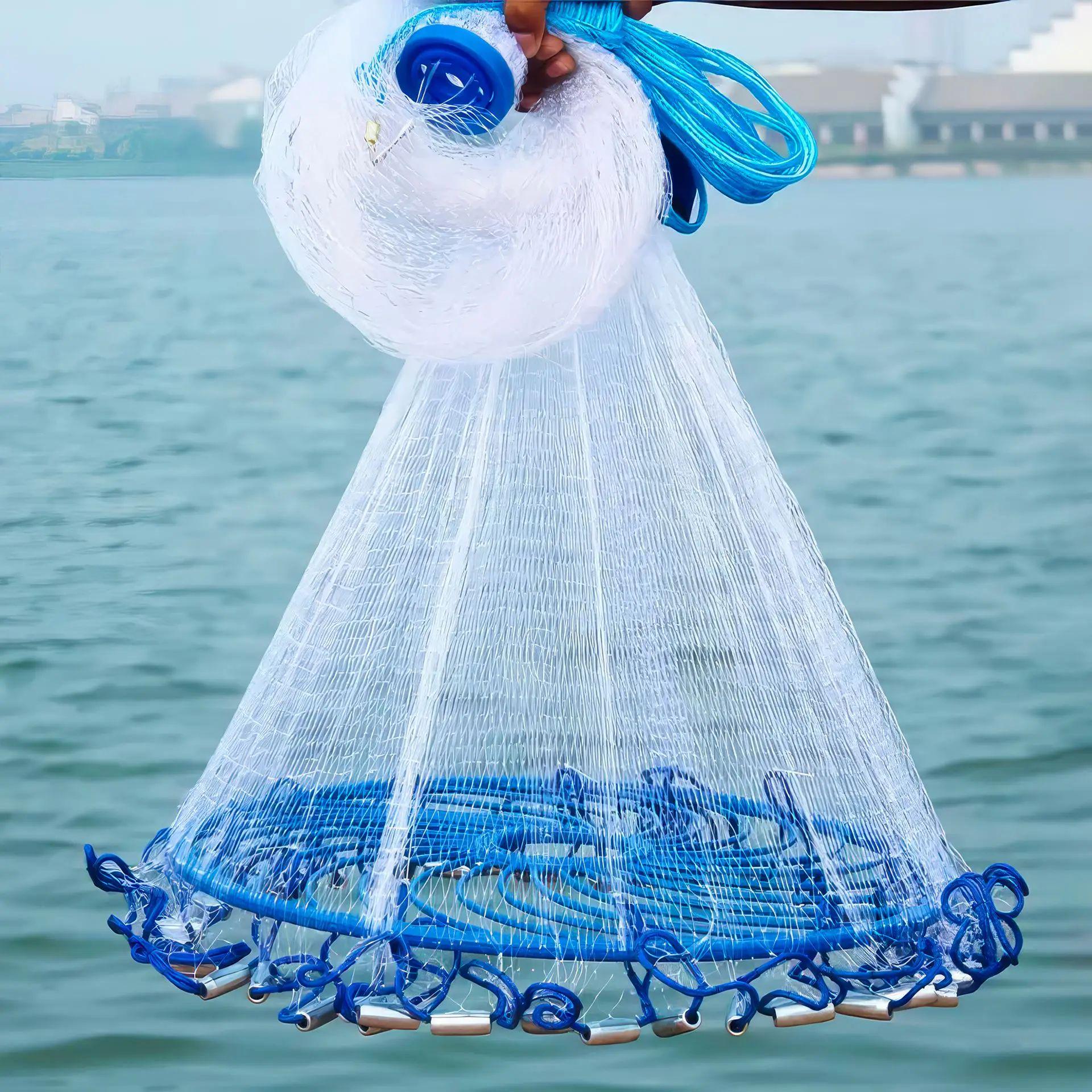 Сетка-парашют кастинговая для рыбалки износостойкая с грузилами и укрепленными узлами нейлоновая 4 м (opt-104441) Сетка-парашют кастинговая для рыбалки износостойкая с грузилами и укрепленными узлами нейлоновая 4 м (opt-104441)