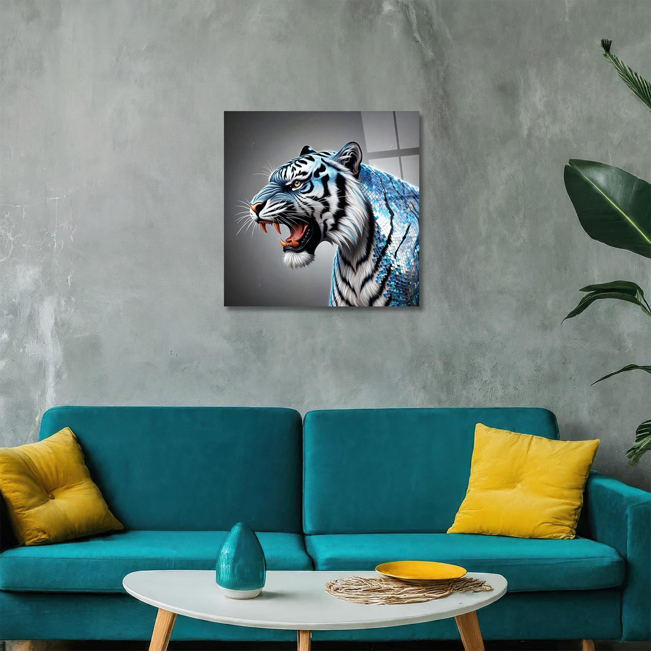 Картина на стекле NovellaPrint Величественный рык 70х70 см (496.2) - фото 6