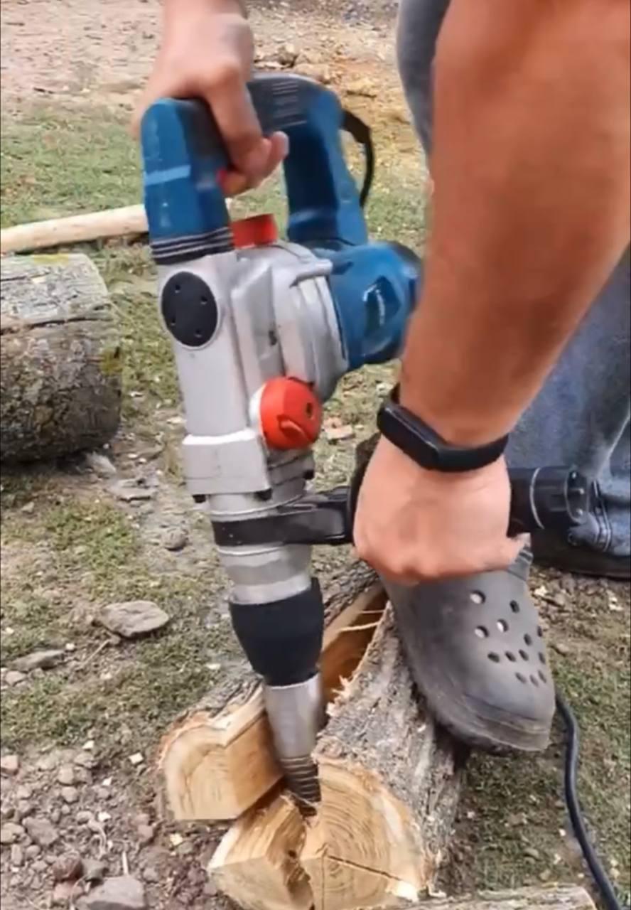 Свердло-дровокол морквина для дриля та перфоратора D40 мм - фото 2 Свердло-дровокол морквина для дриля та перфоратора D40 мм - фото 2