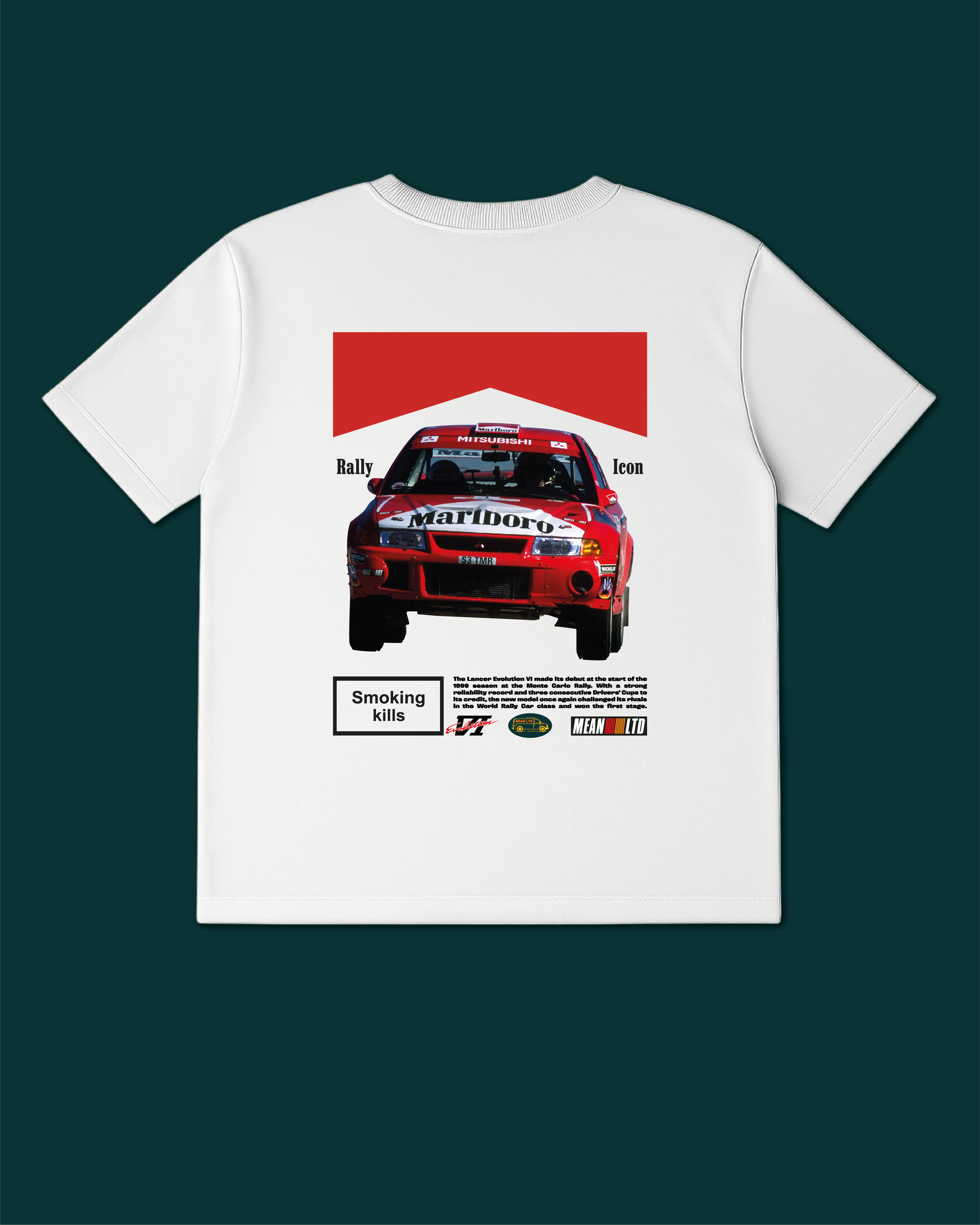 Футболка MEAN LTD MEAN LTD Mitsubishi Lancer RS Evolution VI Gr.A WRC '1999 XL Белый (MLD0061394) - фото 6 Футболка MEAN LTD MEAN LTD Mitsubishi Lancer RS Evolution VI Gr.A WRC '1999 XL Белый (MLD0061394) - фото 6