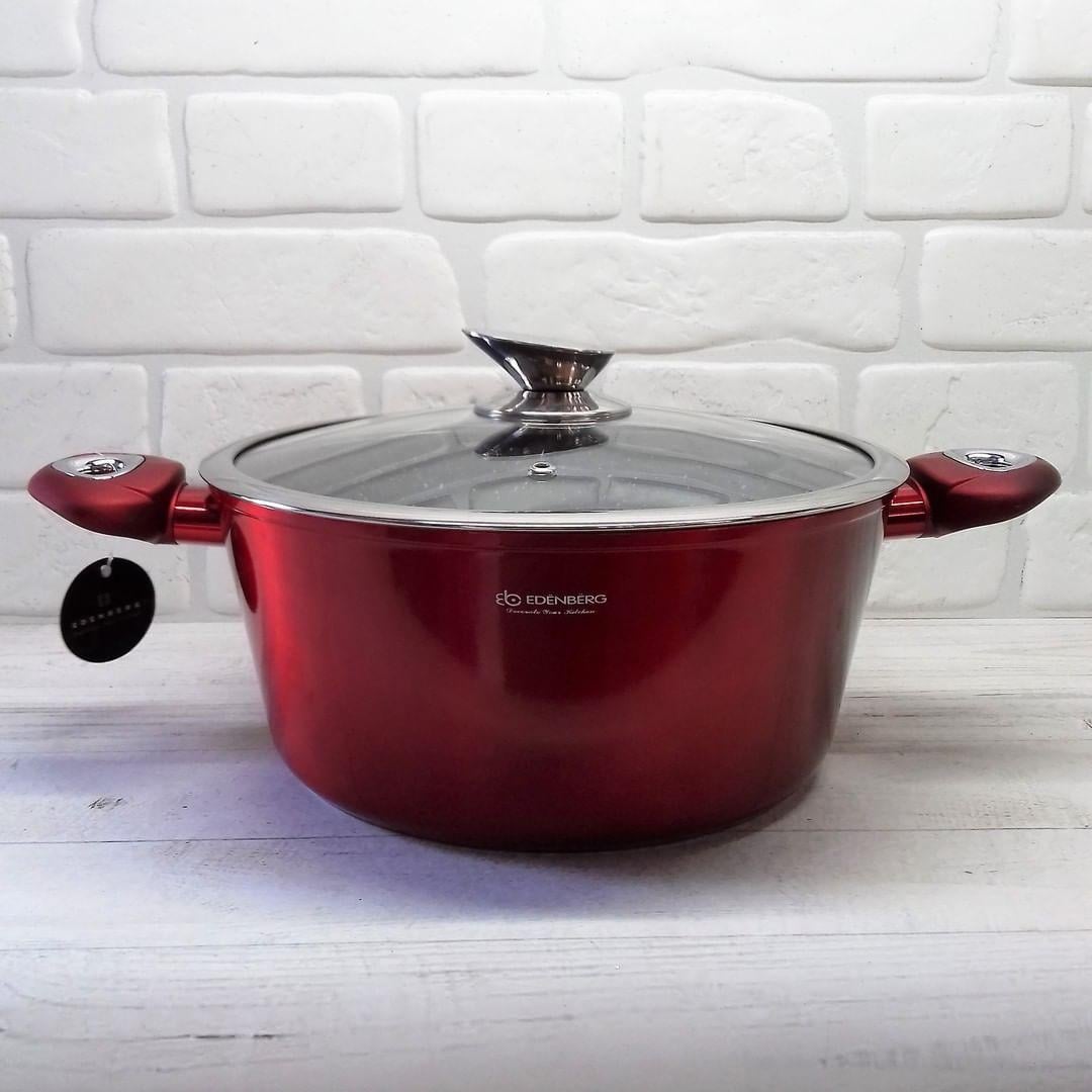 Кастрюля Edenberg с мраморным антипригарным покрытием 3,3 л 22 см (EB-8117)