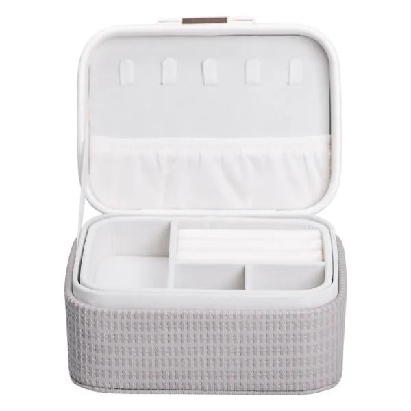 Шкатулка-органайзер для украшений с отделениями для хранения 15,5х11,5х8,5 см Серый (HP-5-37BE)