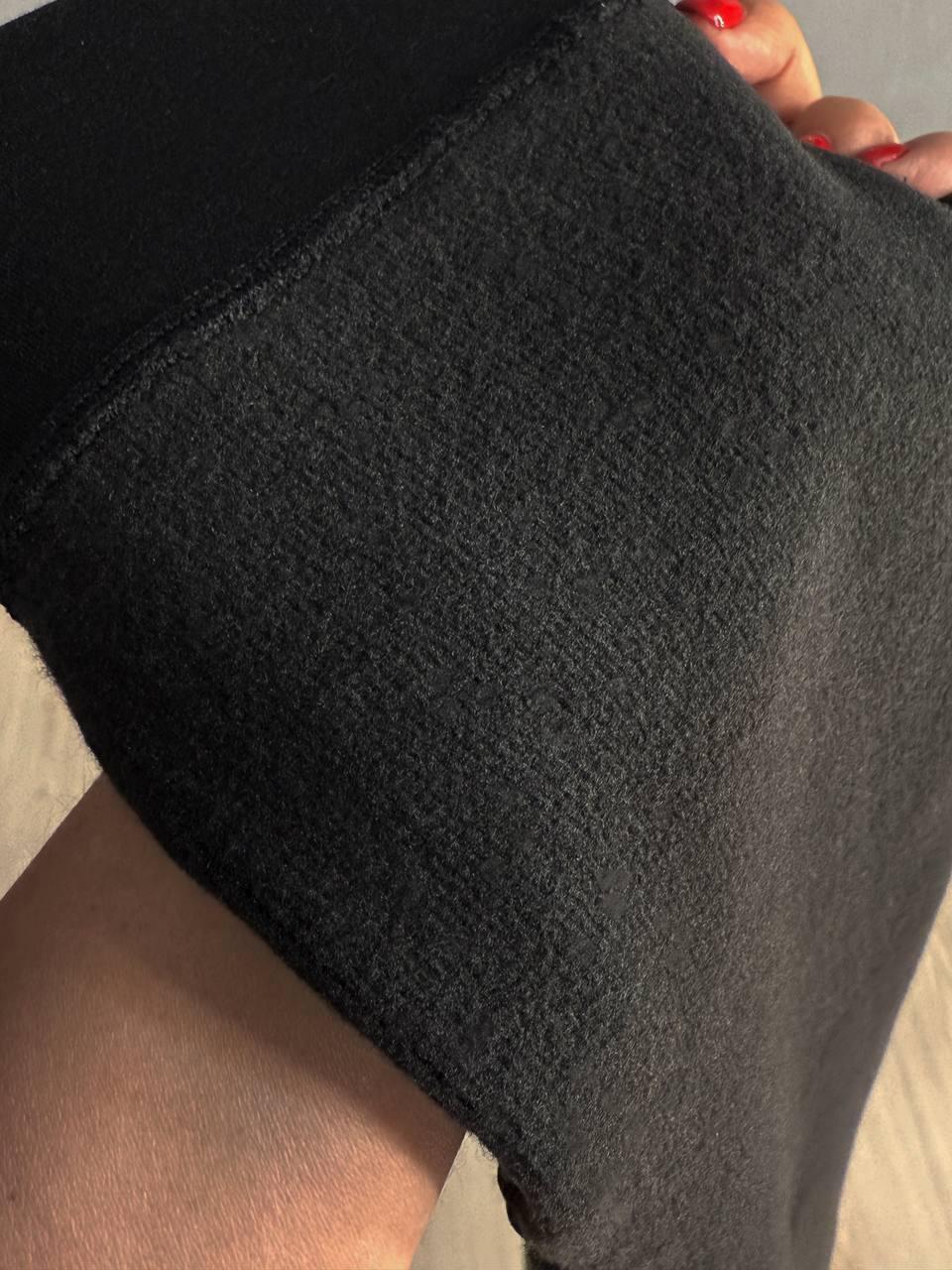 Лосины женские Kataya 6829 утепленные в рубчик хлопковые р. 42-48 Черный (5373) - фото 9