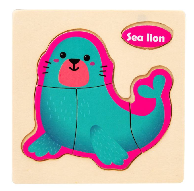 Деревянный пазл рамка-вкладыш Fun Game С 01 Морской лев (1683722931)