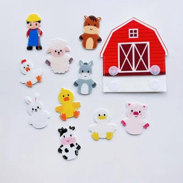 Игровой набор Baby Team пальчиковый театр Ферма 11 шт.