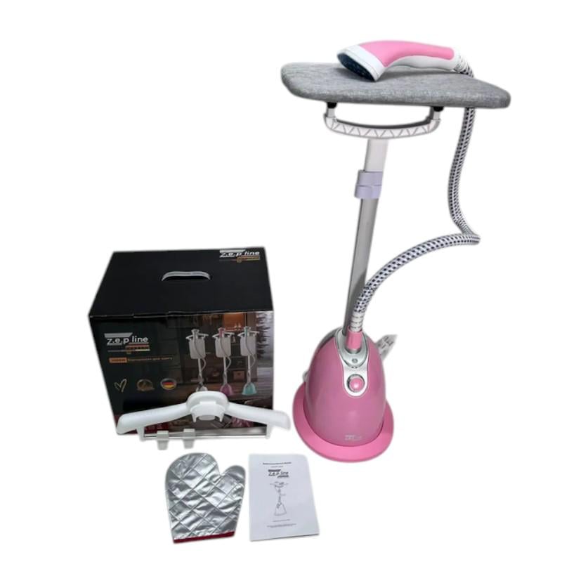 Отпариватель для одежды Zepline вертикальный 3000 Вт Розовый (ZP-130) - фото 2 Отпариватель для одежды Zepline вертикальный 3000 Вт Розовый (ZP-130) - фото 2