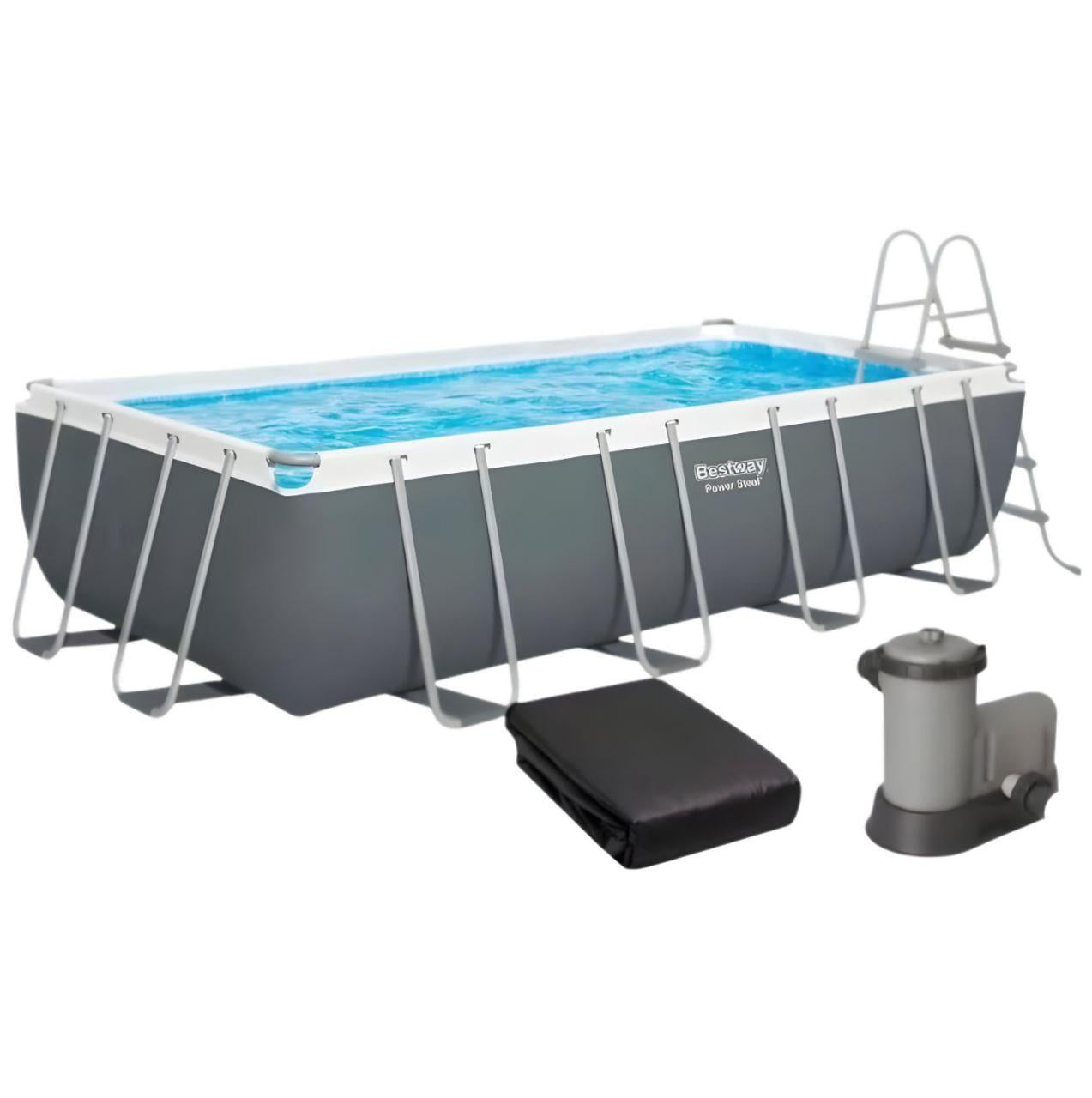 Бассейн каркасный семейный Bestway 56465 с фильтрацией/лестницей и тентом/549×274×122 см (34189999)