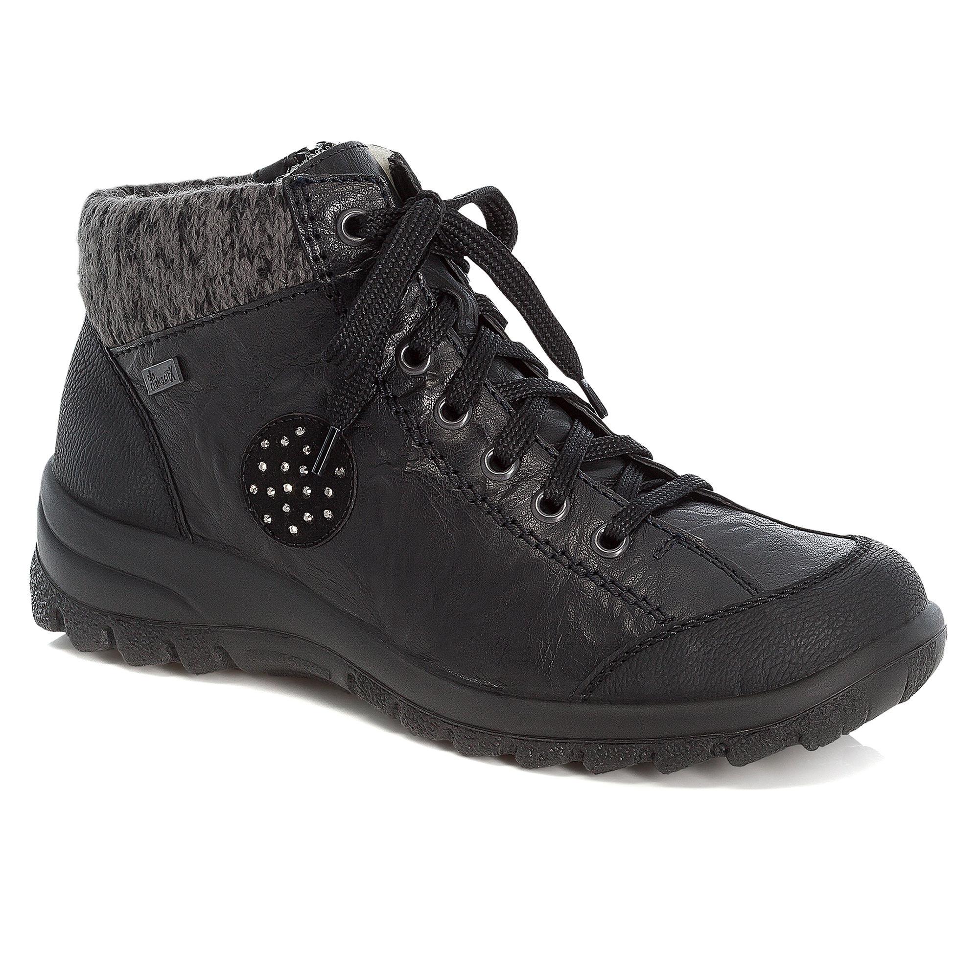 Ботинки женские зимние RIEKER спортивные р. 39 Черный (013835-39)