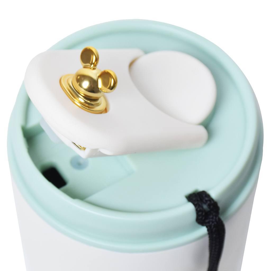 Термокружка Happy Life Coffee из нержавеющей стали 400 мл Белый с зеленым (2780924859) - фото 3