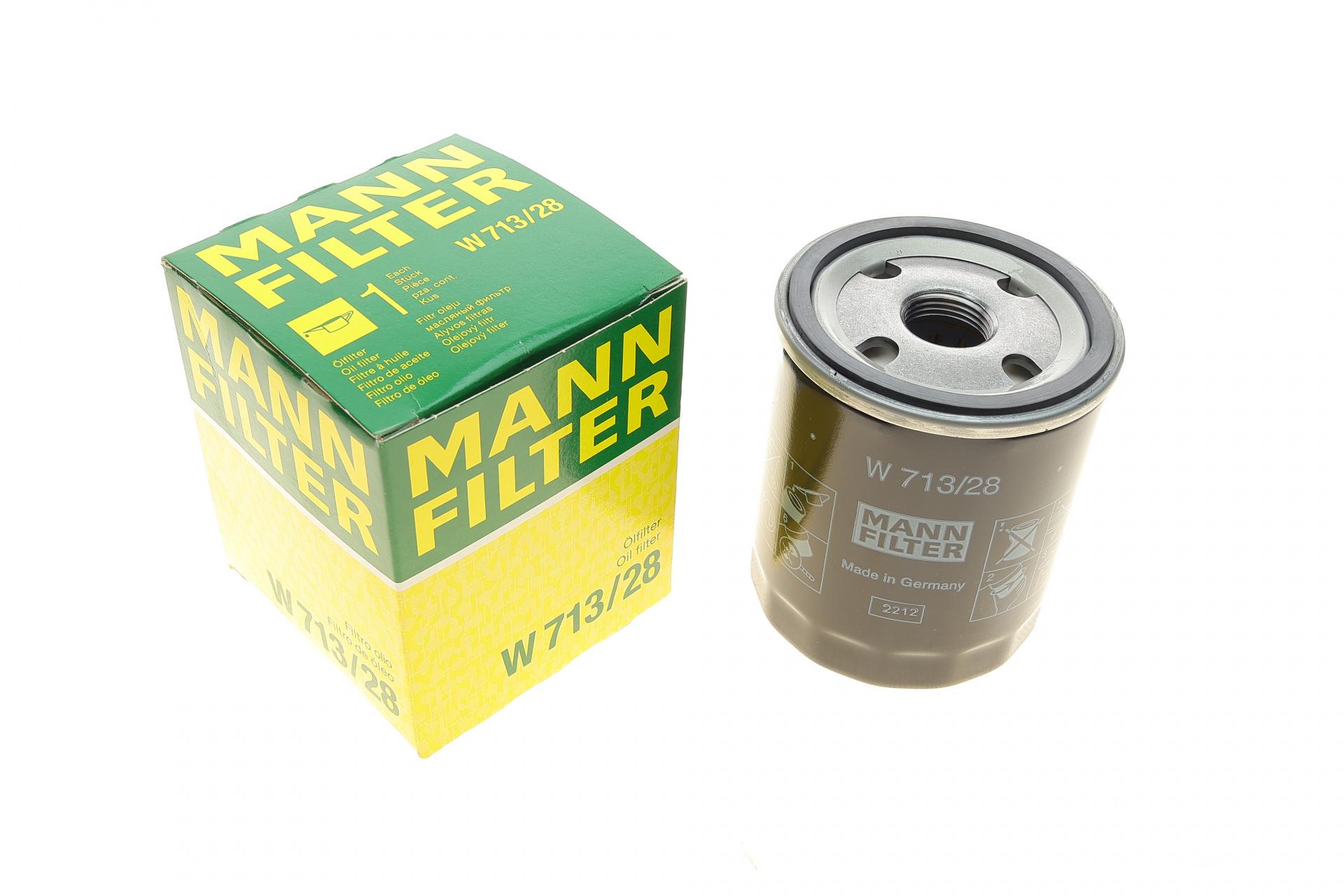 Фильтр масляный Mann-Filter для Land Rover Freelander 1,8 98-06 (W 713/28) Фильтр масляный Mann-Filter для Land Rover Freelander 1,8 98-06 (W 713/28)