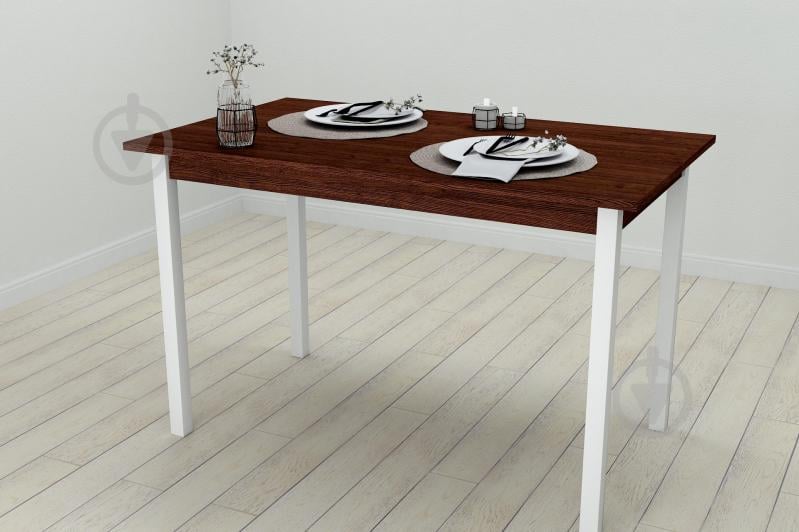 Стіл кухонний Ferrum-decor Маріо 75x120x70 Білий ДСП Венге 16мм (MAR0031)