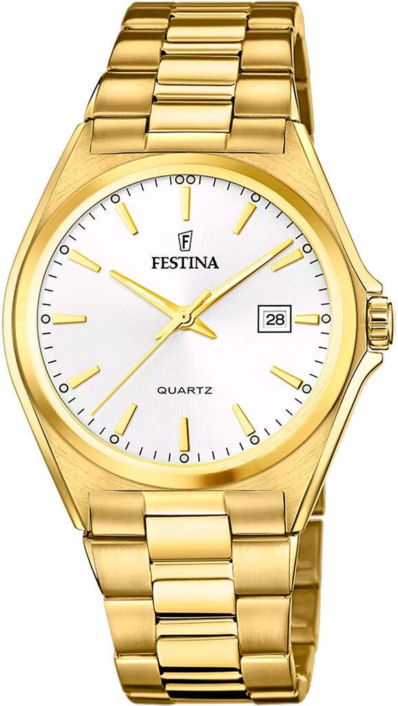 Наручные часы мужские Festina F20555/2 Classics со стальным корпусом WR 50 м и белым циферблатом