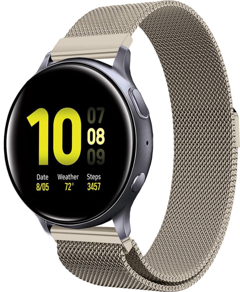 Ремешок Миланская Петля Milano для Galaxy Watch Active 2 40/44 мм Brushed Gold (33350-16)