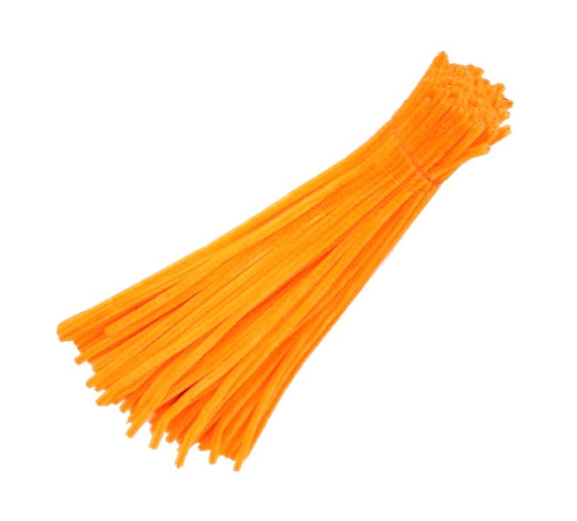 Синельная проволока для рукоделия 30 см 100 шт. Оранжевый Синельная проволока для рукоделия 30 см 100 шт. Оранжевый