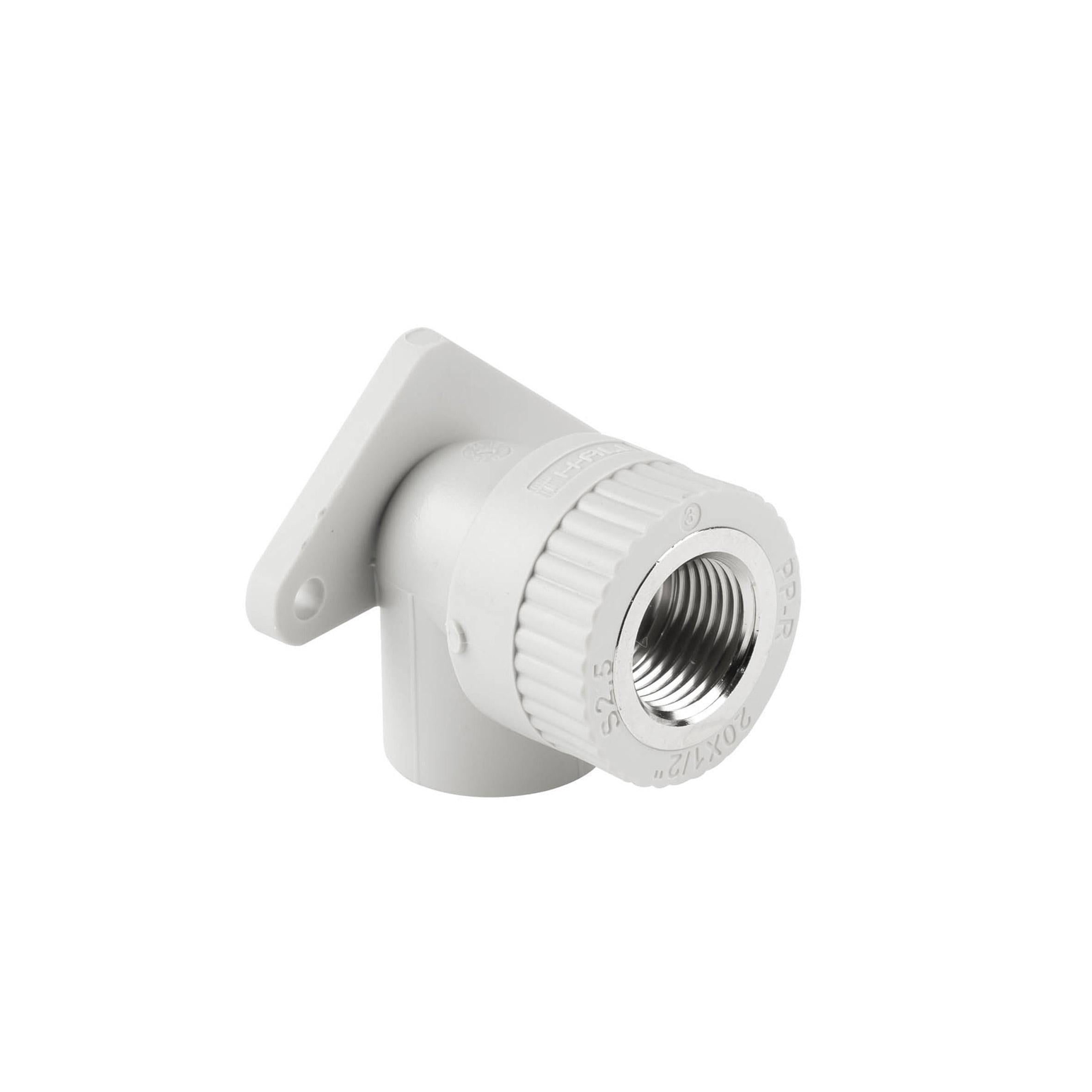 Угол полипропиленовый Thermo Alliance 90° 20х1/2"В настенный с креплением для полипропиленовых труб Угол полипропиленовый Thermo Alliance 90° 20х1/2"В настенный с креплением для полипропиленовых труб