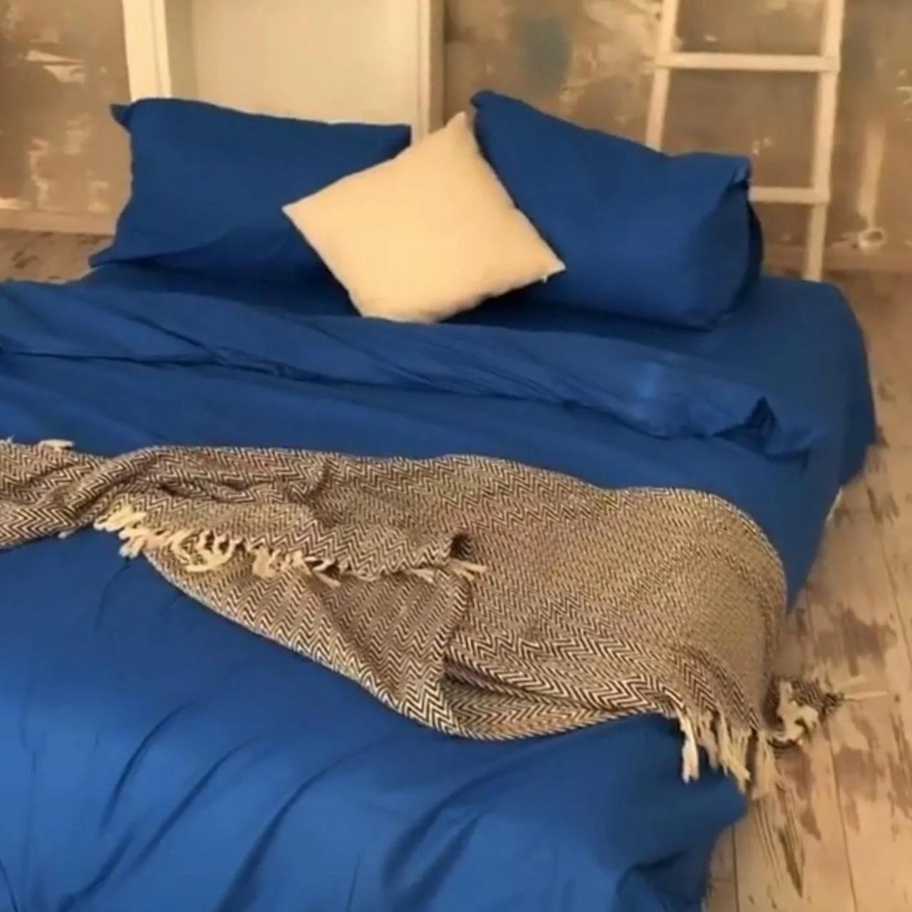 Пододеяльник полуторный поплин Lux 150х215 см Синий (2218361307)