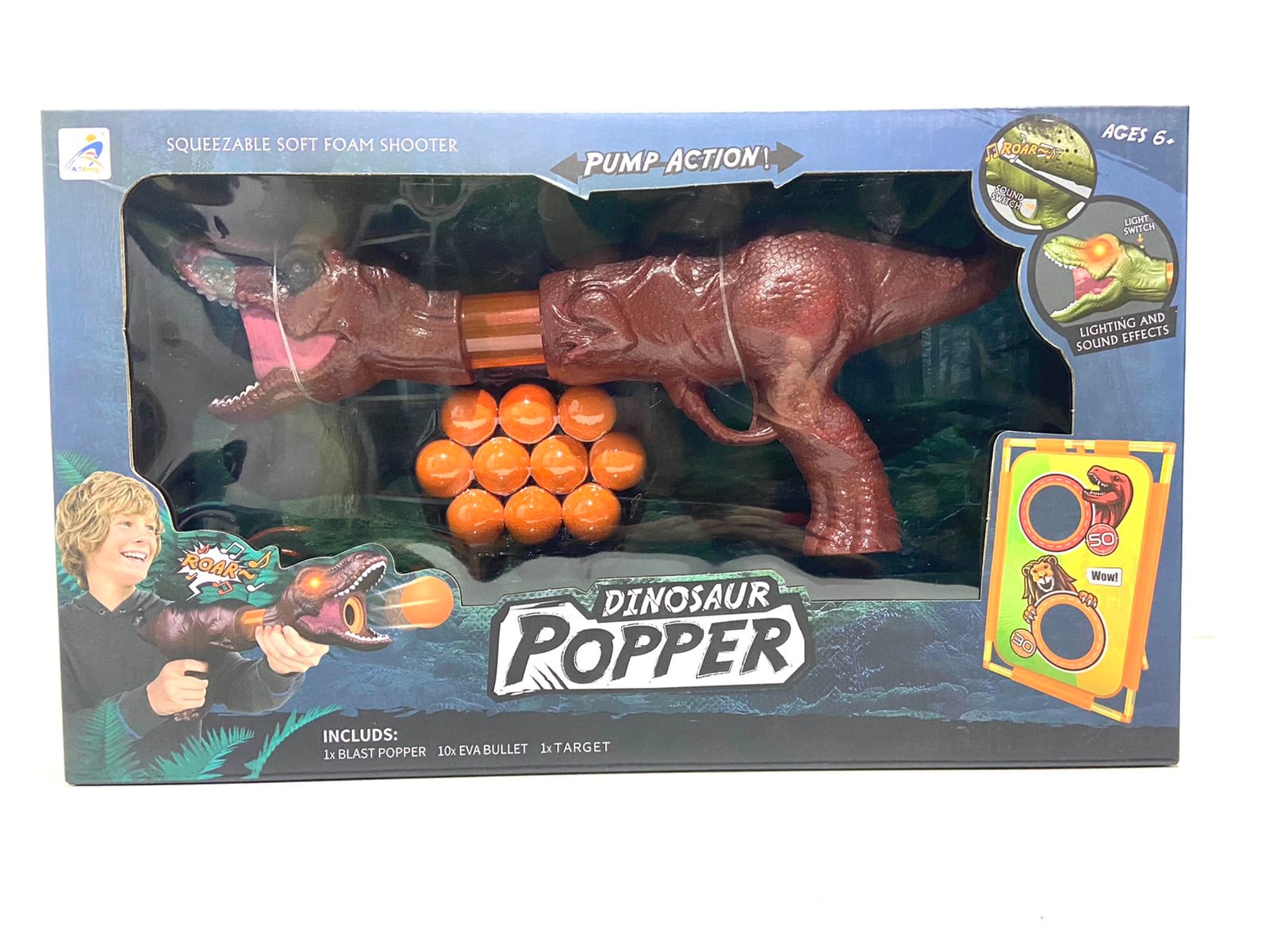Бластер Bojun toys Dinosaurr на шариках 36 см  (AX 1031 B)