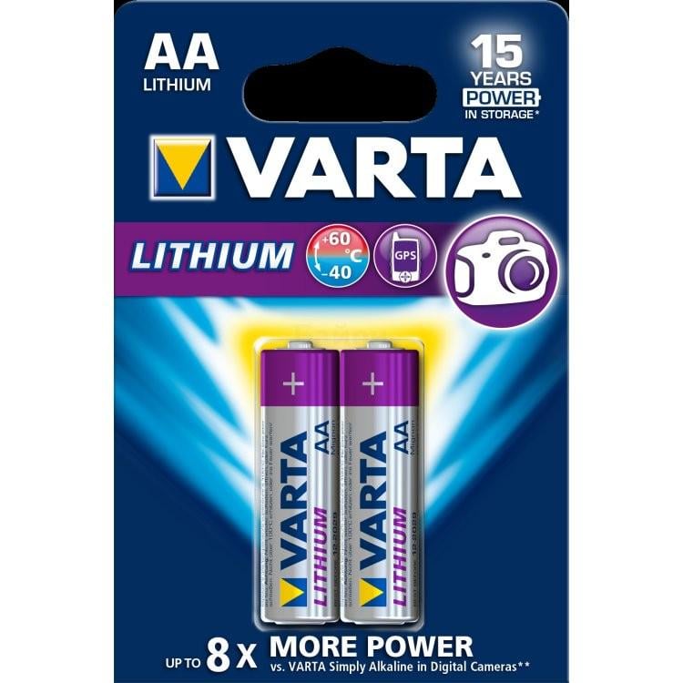 Батарейки VARTA Professional AA Lithium/LR 06 2 шт. (6106301402) - фото 1