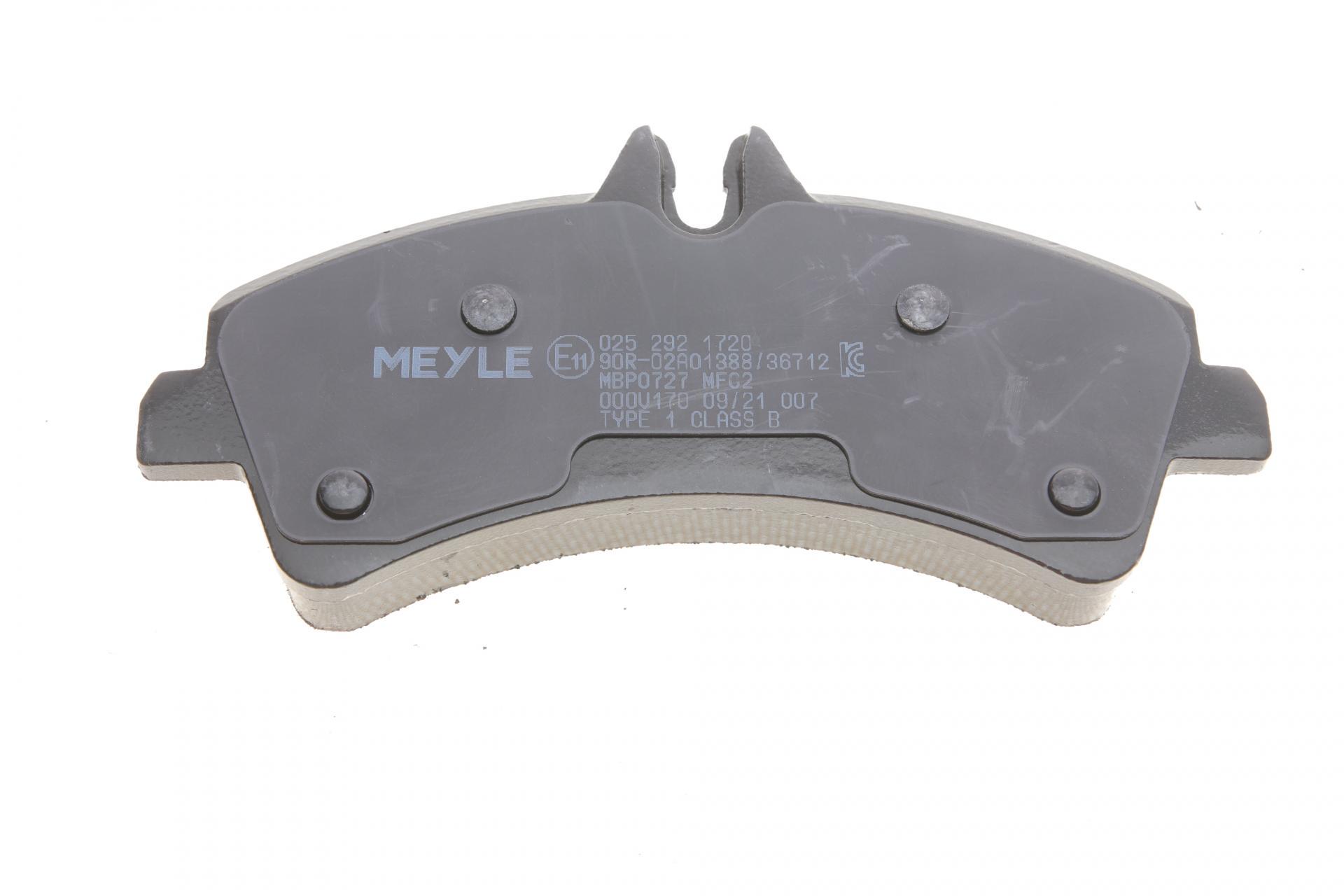 Колодки тормозные задние MB Sprinter 509-519 CDI/VW Crafter 50 06-спарка -025 292 1720 MEYLE