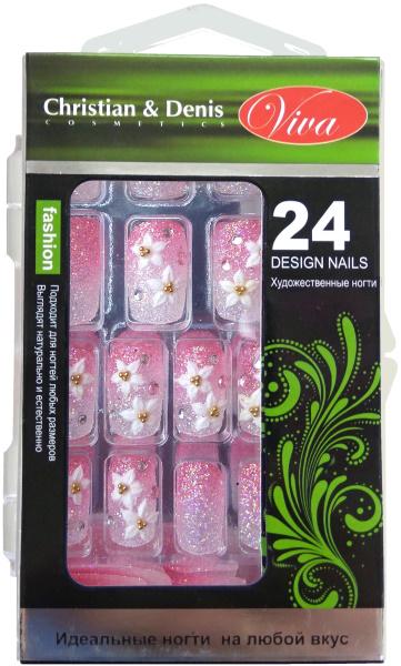 Ногти накладные VIVA 3D в упаковке 24 шт. (3D-245)