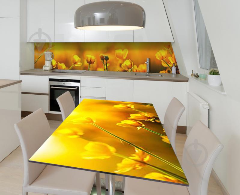 Наклейка 3Д виниловая на стол Zatarga «Жёлтые надежды» 650х1200 мм для домов, квартир, столов, кофейн, кафе Наклейка 3Д виниловая на стол Zatarga «Жёлтые надежды» 650х1200 мм для домов, квартир, столов, кофейн, кафе