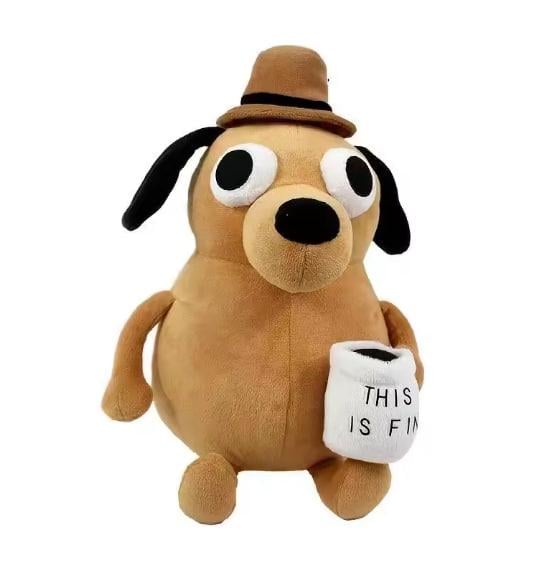 Мягкая игрушка Плюшевая Кофейная собака Coffee Dog 25 см Бежевый