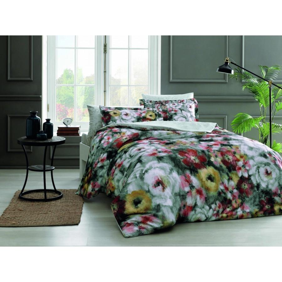 Постельное белье Tac Digital Leros gri v01 семейное Серый (svt 2000022260169)