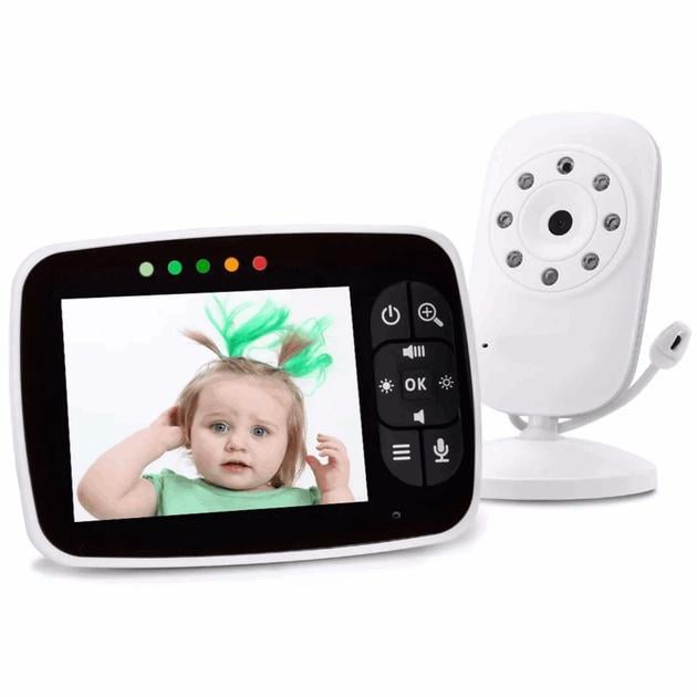 Відеоняня температура Baby Monitor 3,5 дюймовим ЖК-монітором/датчиком звуку/нічне бачення/вимірюванням температури