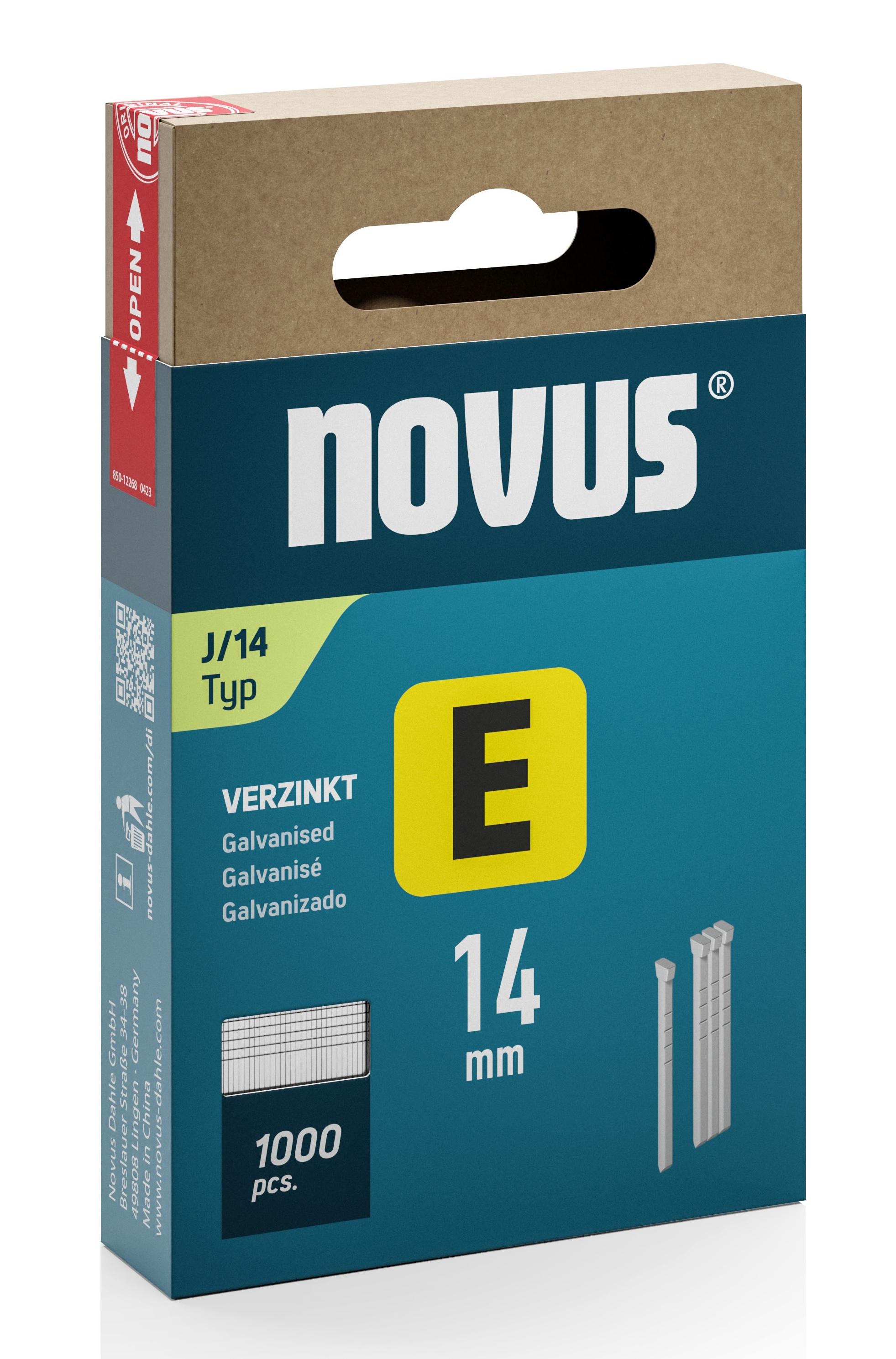 Цвяхи Novus для будівельного степлера E тип J 14 мм (044-0088)