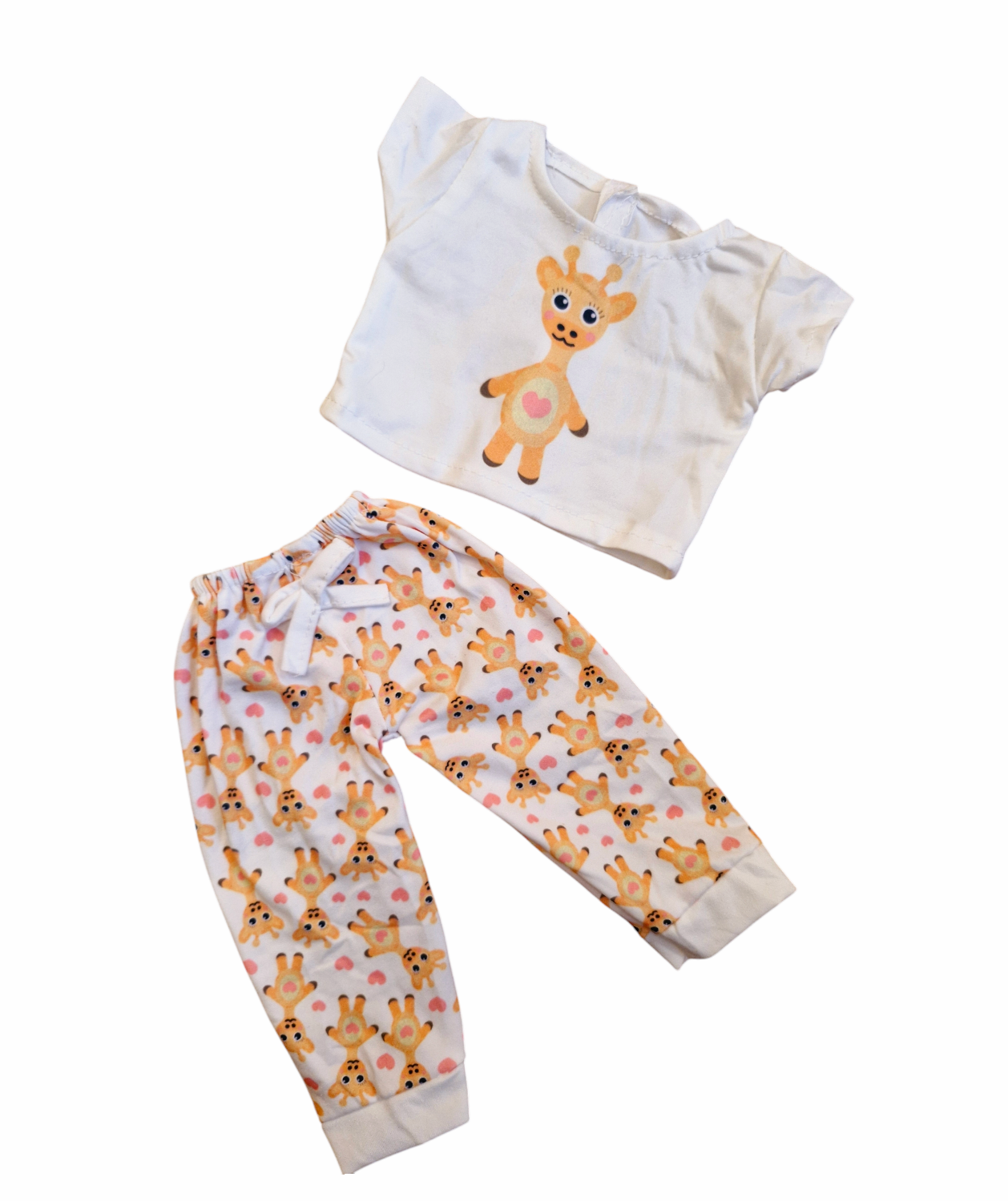 Одежда для куклы Baby Born Жираф набор футболка штаны Бело-желтый 40-43 см (8874)