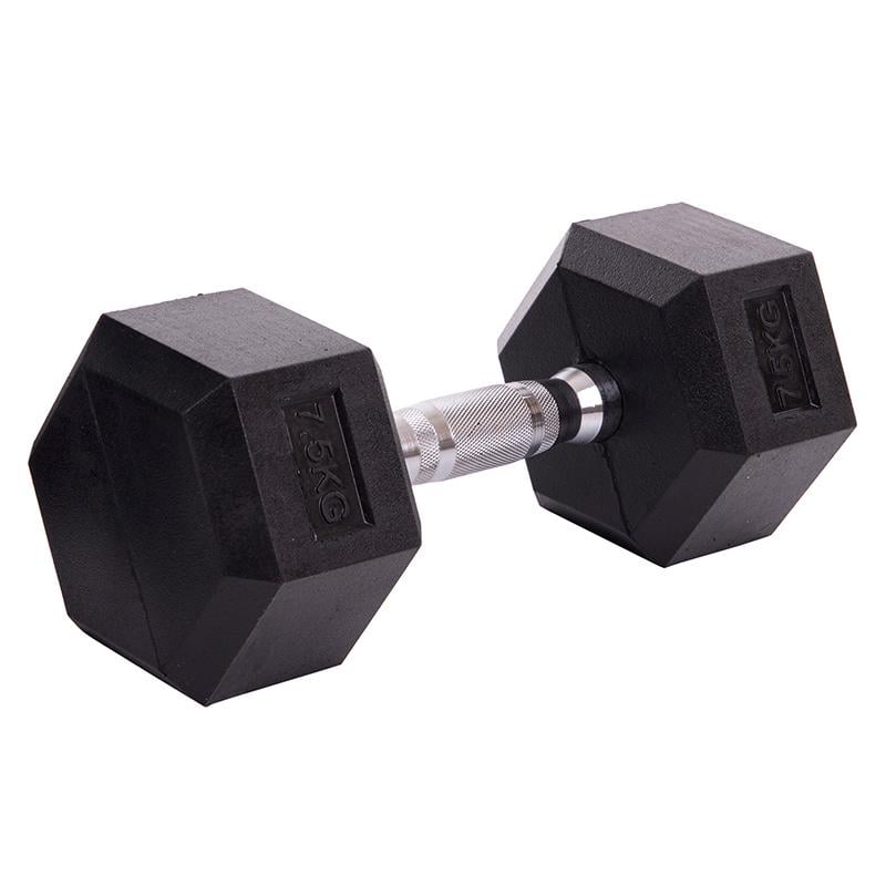 Гантель цельная SC-80075 шестигранная 75 кг Черная (56508166) - фото 1 Гантель цельная SC-80075 шестигранная 75 кг Черная (56508166) - фото 1