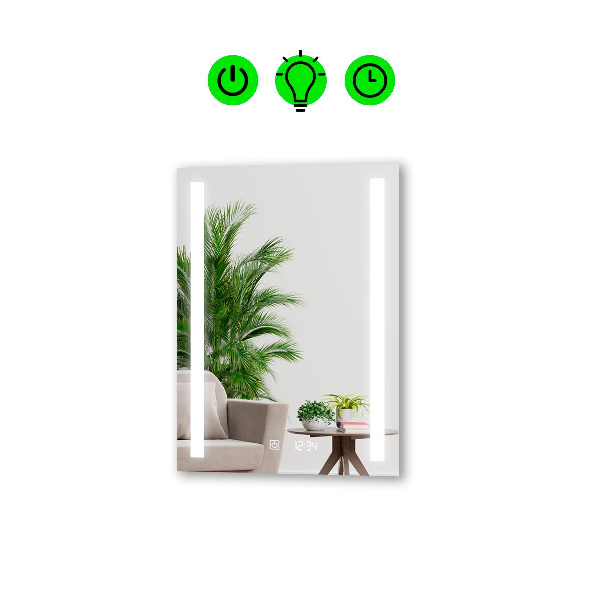 Зеркало с LED подсветкой Adelita с облегченным корпусом 600x800 мм (13296683)