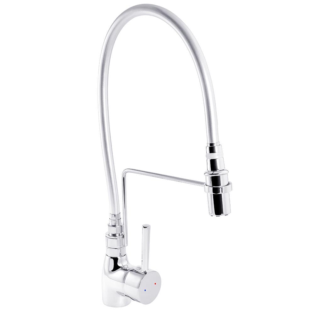 Змішувач для кухні KRONER KRP Küche-C032 CV019666 з гнучким виливом Хром (147631)