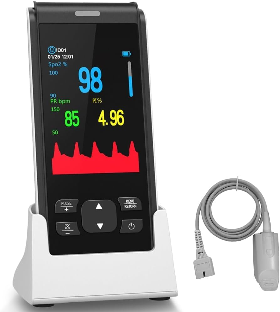 Пульсоксиметр акумуляторний HealthTree на пальці монітор насичення крові киснем з SpO2 та частотою пульсу (2928803728)