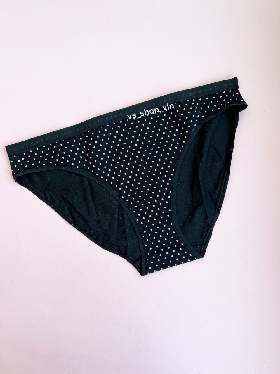 Труси Victoria's Secret Stretch Cotton Bikini Panty S Чорний (27843487)