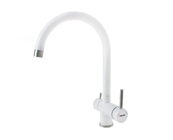 Комбинированный смеситель Fabiano FKM 31.5 SS Alpine White