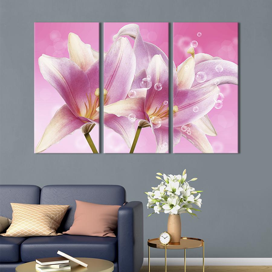 Модульная картина на холсте Триптих Три лилии 156x100 см (234-31)
